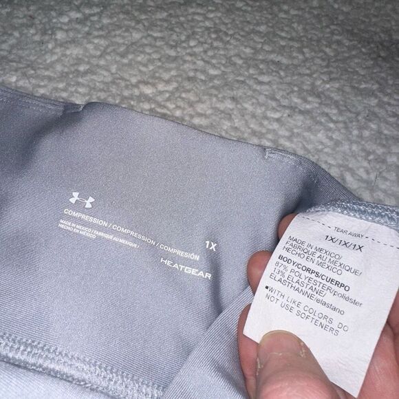 Under Armour Women’s Athletic Compression Leggings Light Gray 1X NWOT - Picture 7 of 11